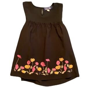 Francesca’s Blue Rain Black and Floral Blouse